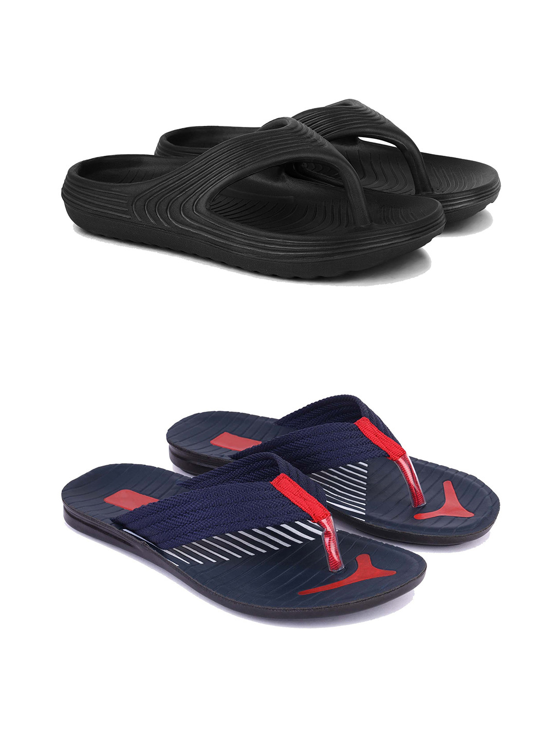 DRACKFOOT Men Set Of 2 Comfort Flip-Flop Thongs