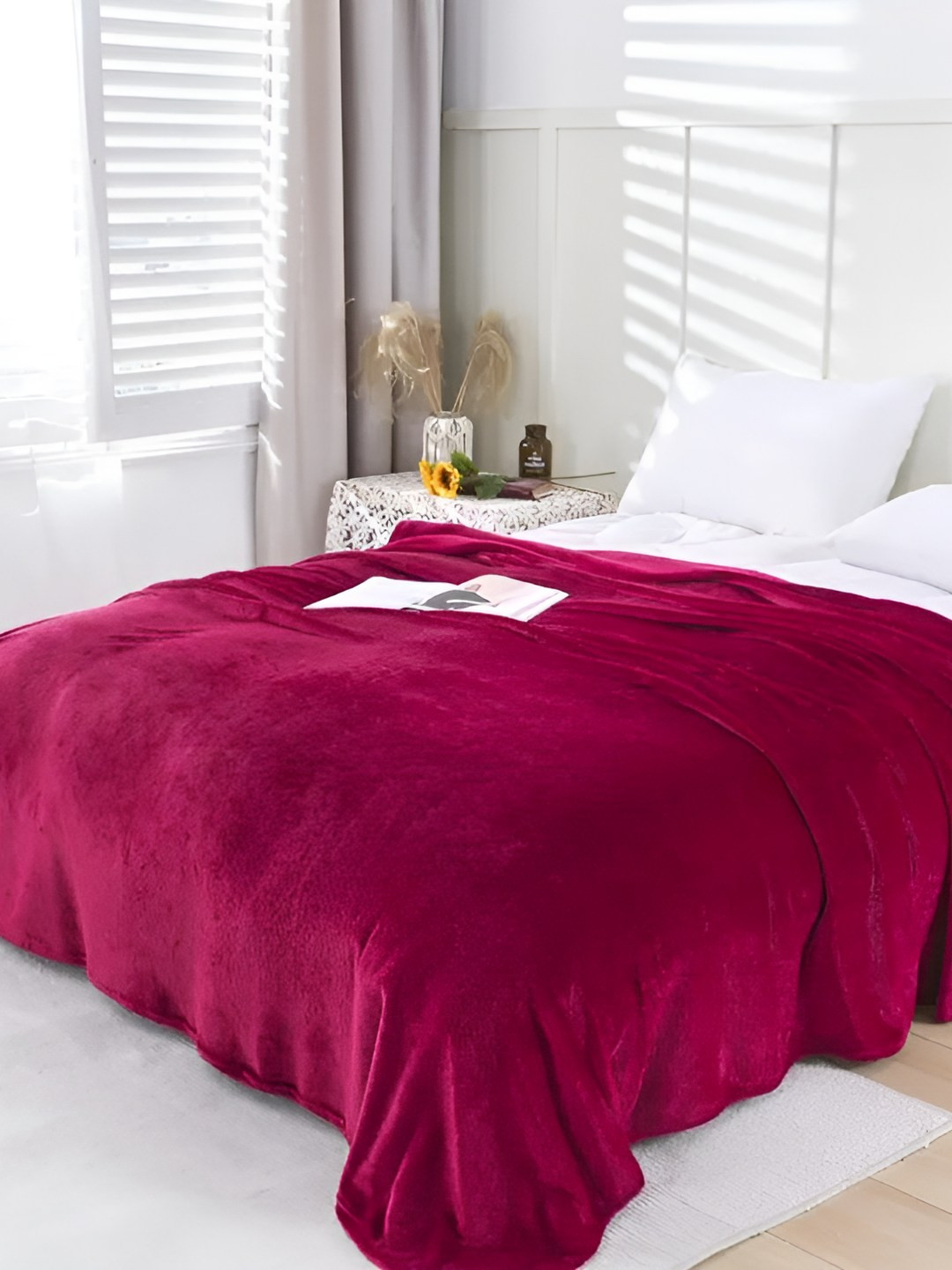 MORADO Magenta 300 GSM Single Bed Blanket