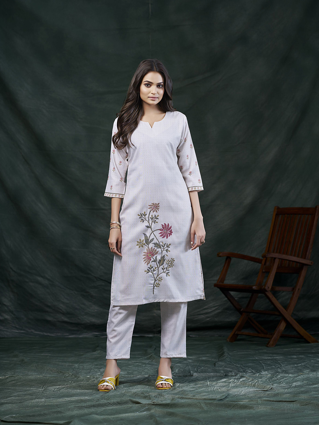 SHREE LAXMINARAYAN EXPORT Printed Calf-Length Kurta