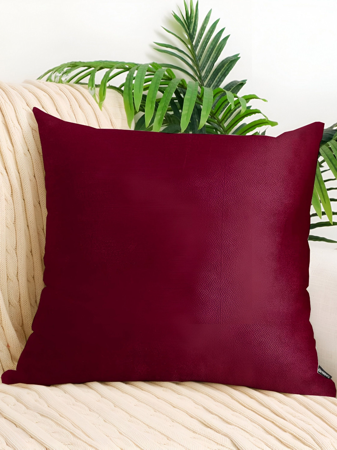 IVAZA Purple Velvet Square Cushion Covers
