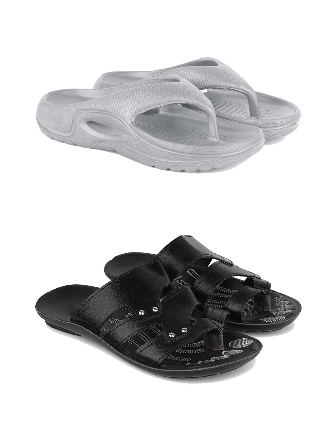 DRACKFOOT Men Set of 2 Comfort Sandals & Sliders