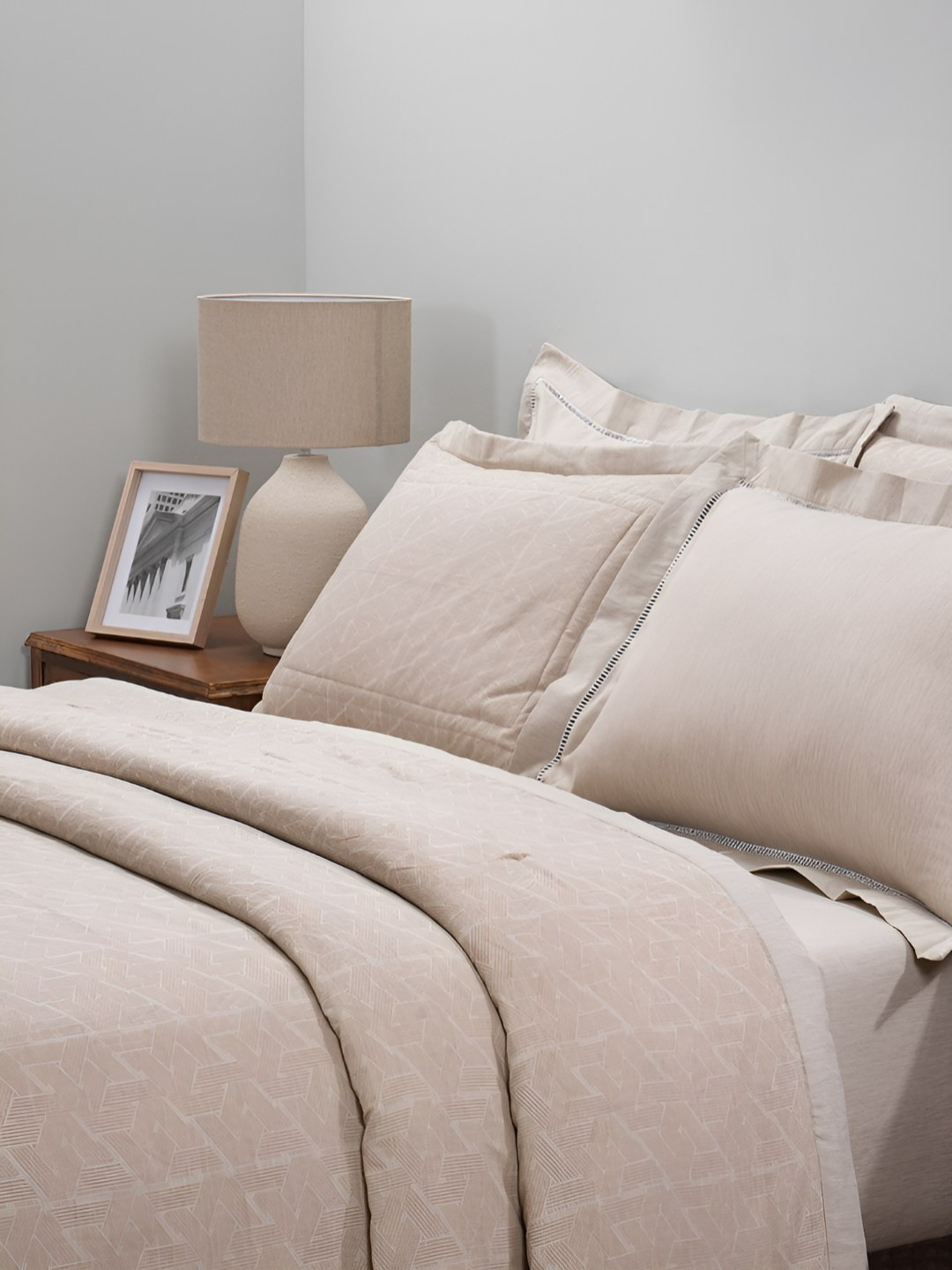 MASPAR Summer AC Room Cotton Single Bed Geometric Print Quilt- Quilted Bed Cover-152x228cm