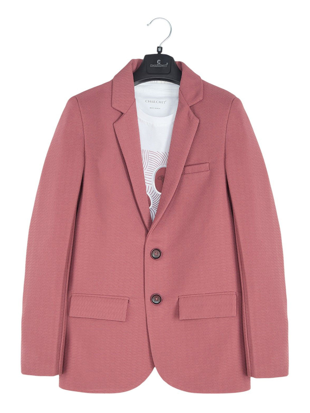 CHARCHIT Boys Full Sleeves Blazer With T-Shirt