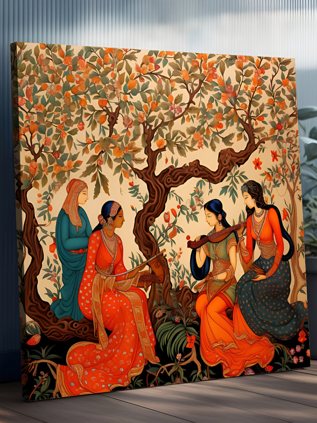 RANDOM Multicoloured 1 Piece Canvas Abstract Wall Paintings