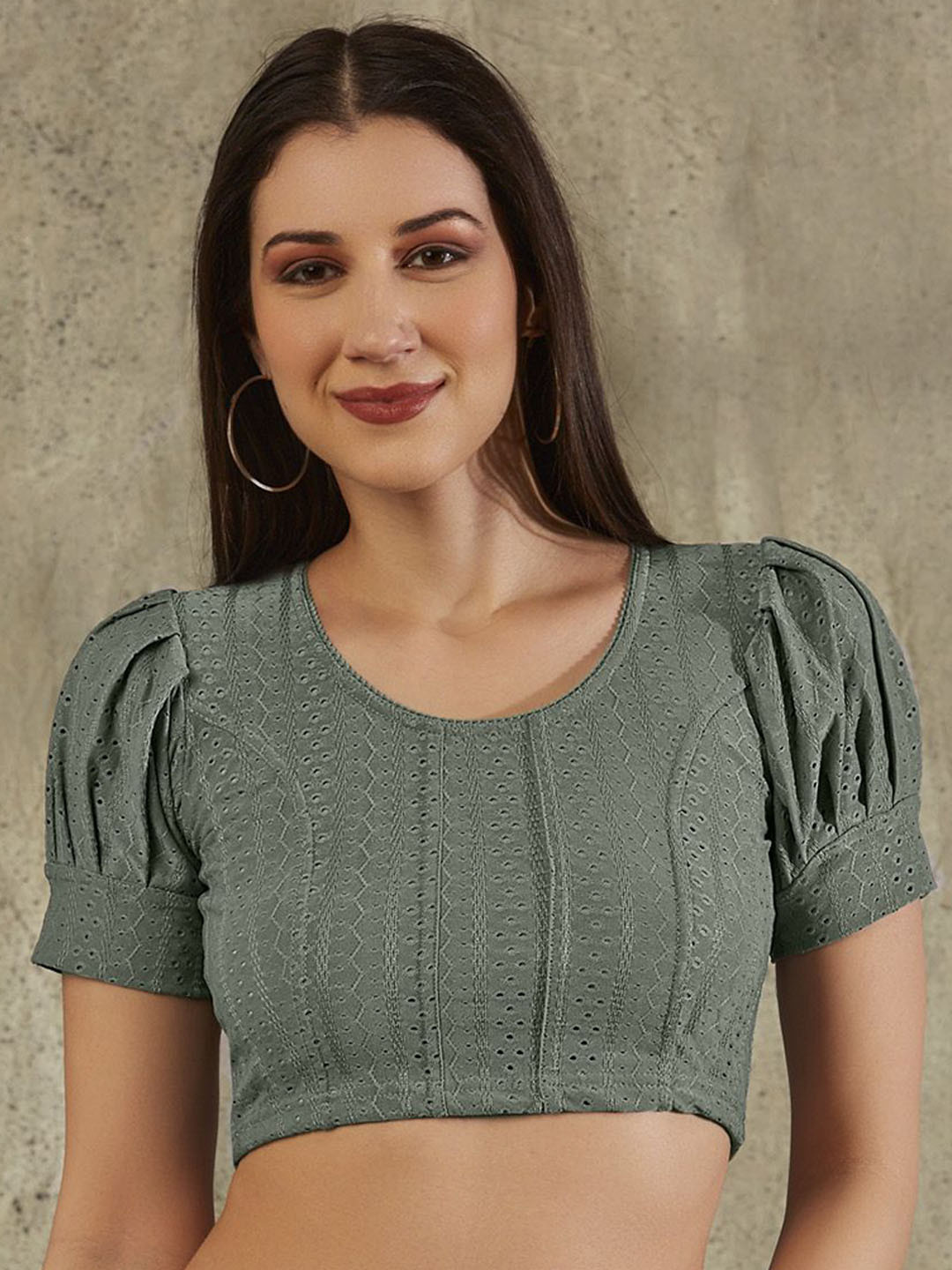 SALWAR STUDIO Embroidered Stretchable Readymade Saree Blouse