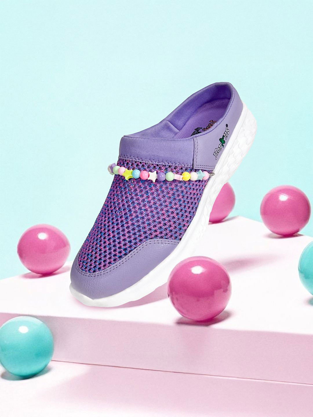 Hopits Comfeez Girls Textured Mules