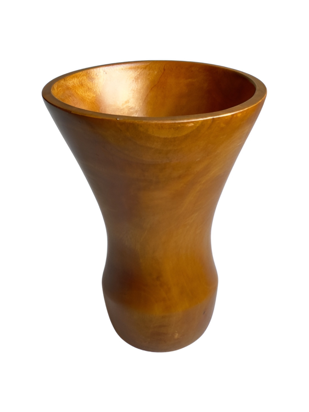 Taurrus Brown Wooden Round Vase