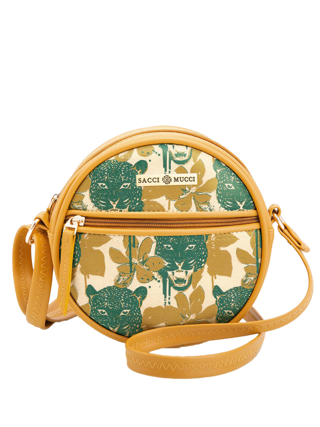 Sacci Mucci Women Floral Printed Applique Crossbody Handheld Bag