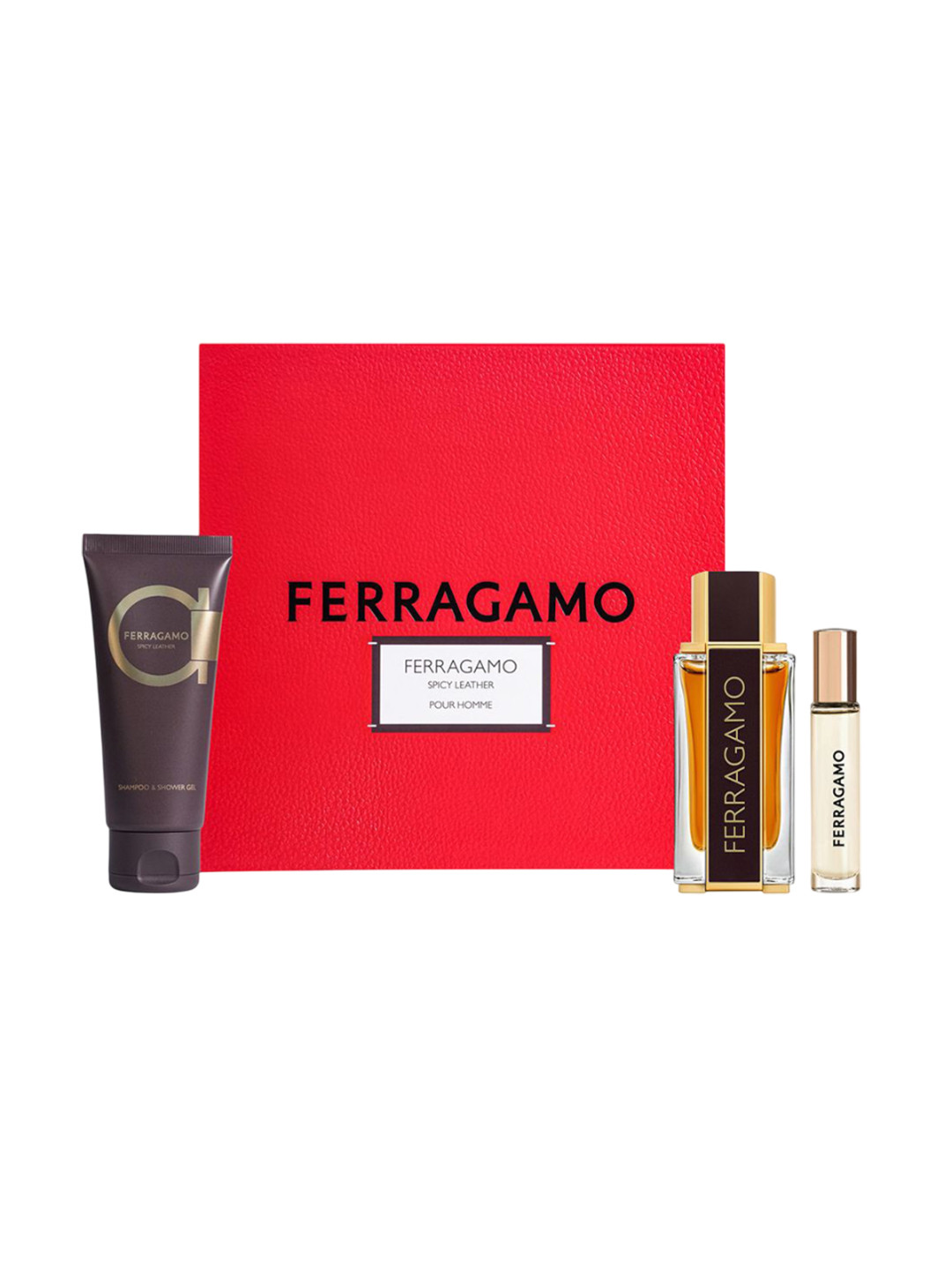 Salvatore Ferragamo Set Of 3 EDP 100ml, Shampoo & Shower Gel-100ml & Pen Spray-10ml
