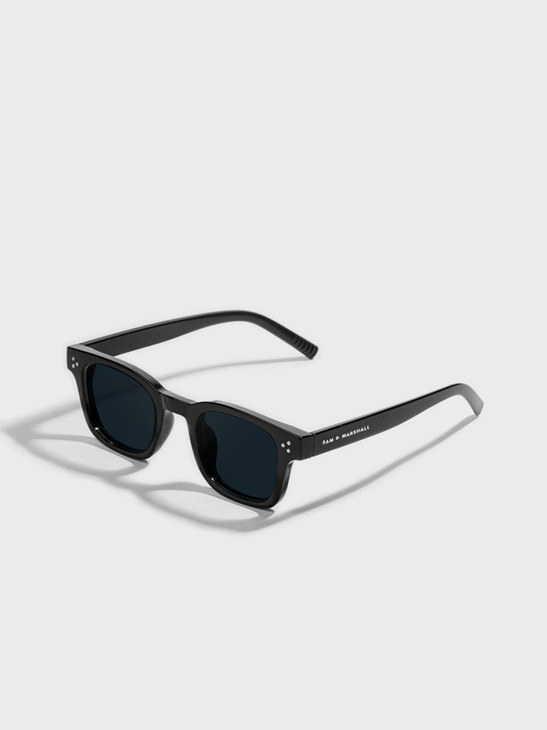 SAM & MARSHALL Unisex Square Sunglasses with UV Protected Lens KUN_NOIR_2944