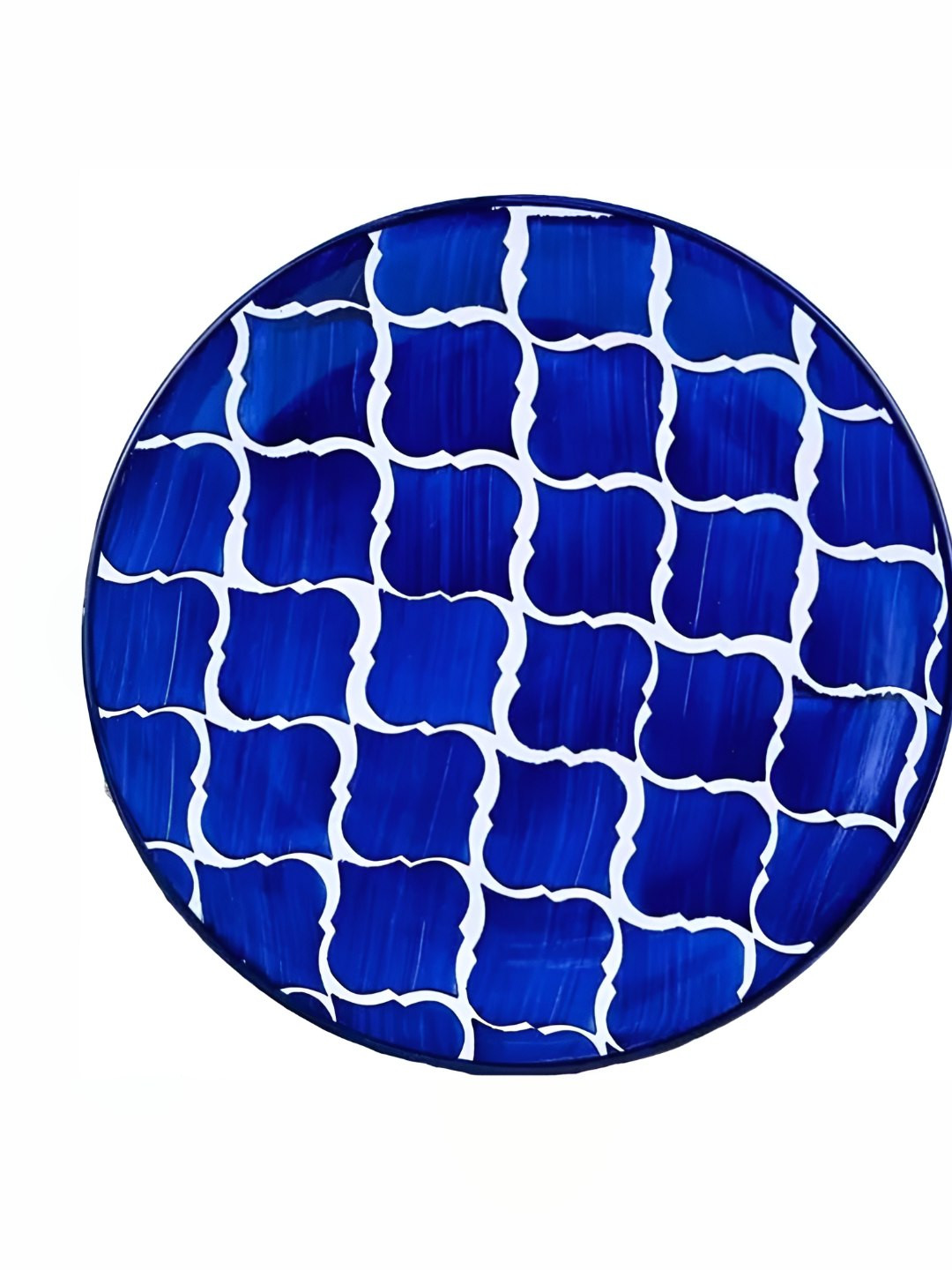 Calcine Industries Blue 2025 2 Pieces Ceramic Dishwasher and Microwave Safe Plates
