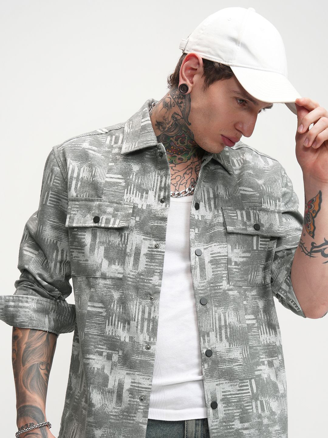 HIGHLANDER Men Camouflage Printed Comfort Casual Shirt