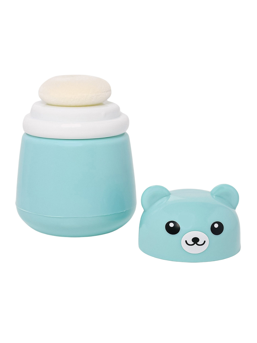 The Little Lookers Powder Puff With Box Holder Container For Babies - Blue
