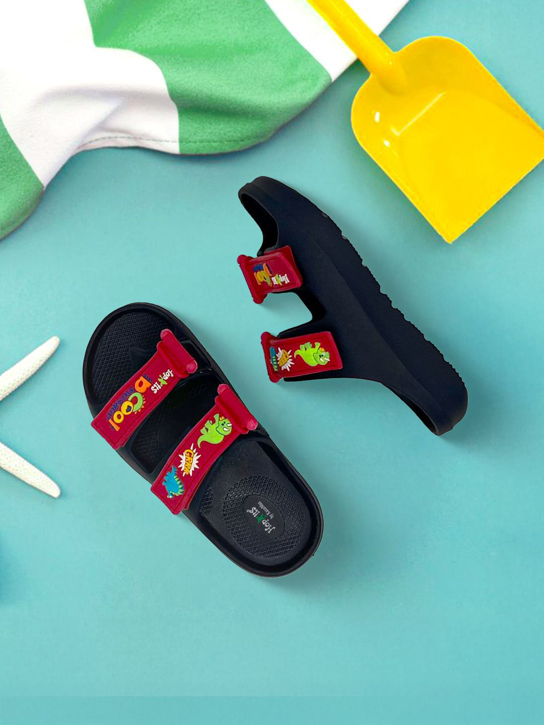 Hopits Boys Dinosaur Strap Waterproof Comfort Sandals