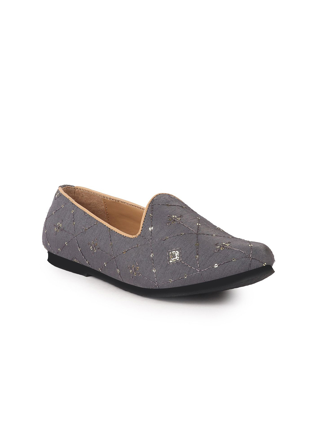 FAUSTO Men Embroidery Sequin Ethnic Slip On Juttis Mojaris