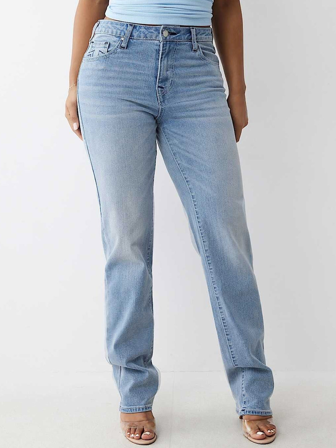 True Religion Women Straight Fit Mid-Rise Jeans