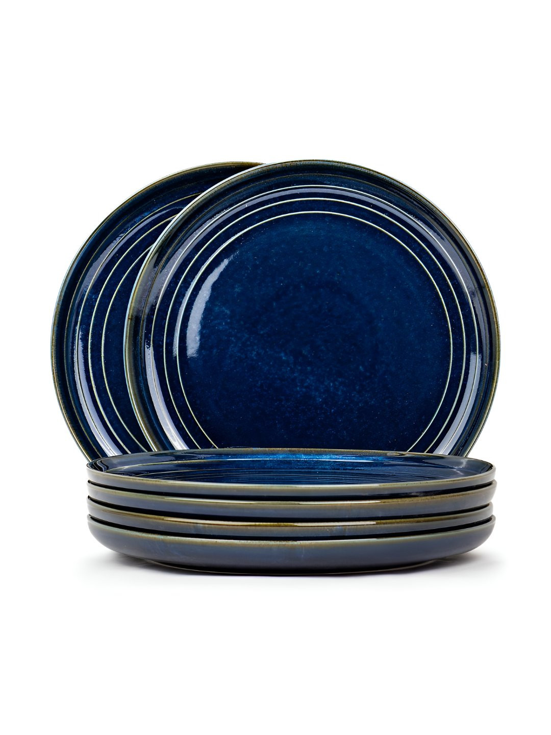 SHAY Blue & White 6 Pieces Ceramic Plates