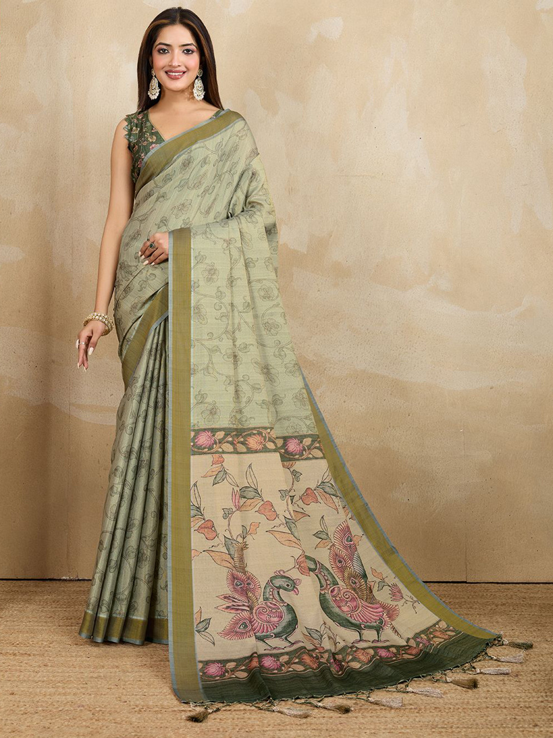 all about you Ethnic Motifs Printed Madhubani Saree