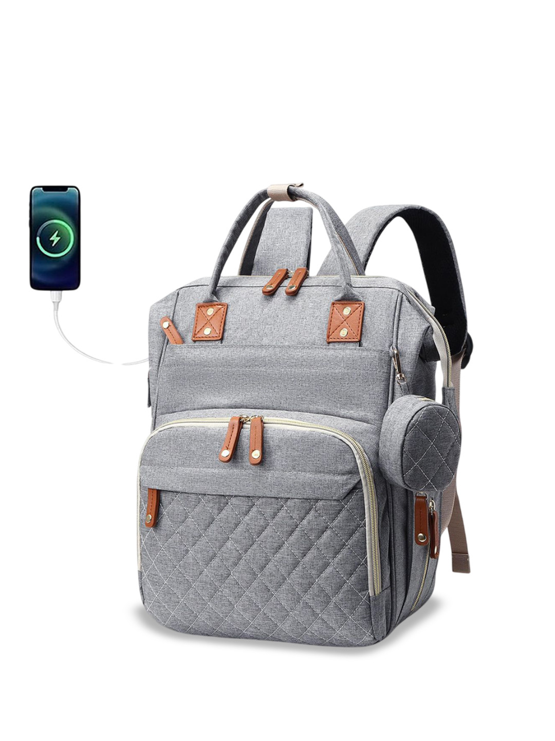 Contacts Textured Lightweight Diaper Bag