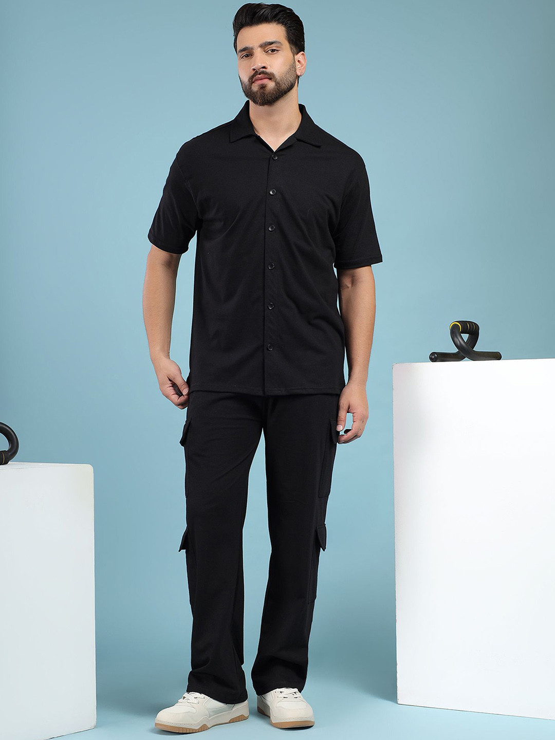 KVETOO Pure Cotton Shirt & Trousers Co-Ord Set