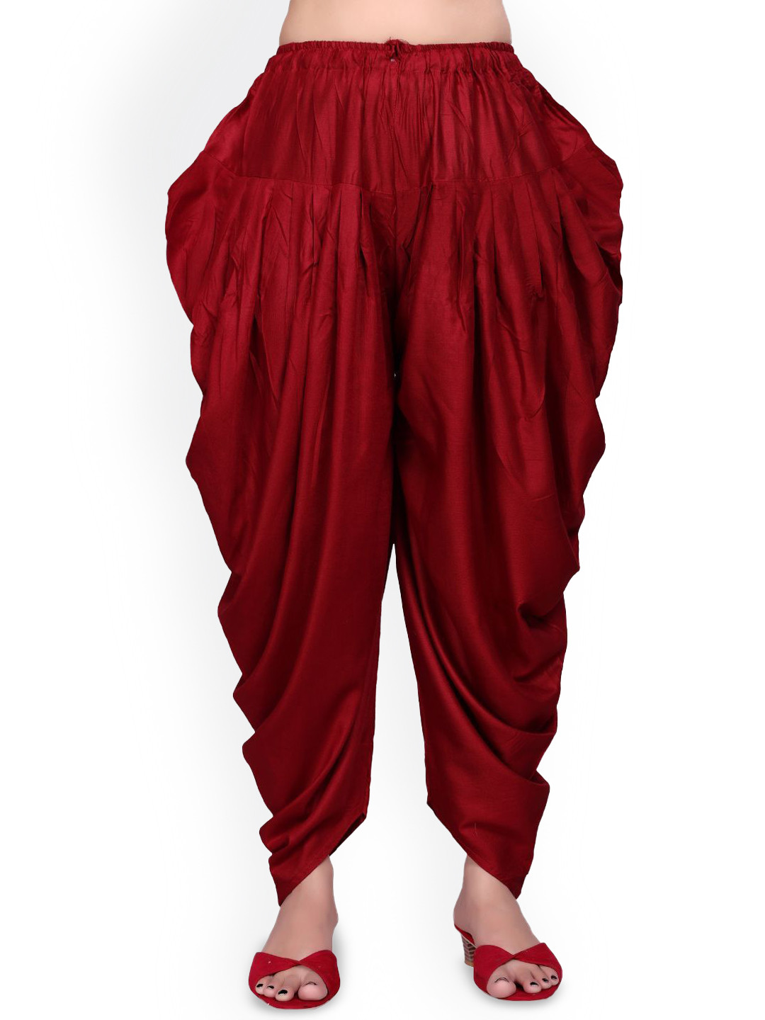 SS Sanket Synthetics Women Pure Satin Mid-Rise Loose Fit Salwar