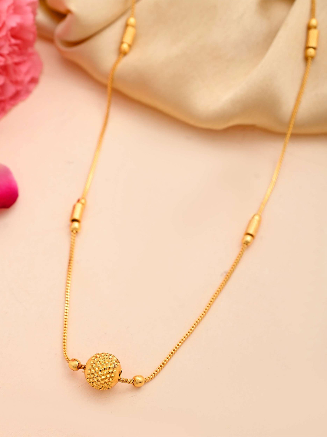 DIVASTRI Gold-Plated Stainless Steel Piped Chain