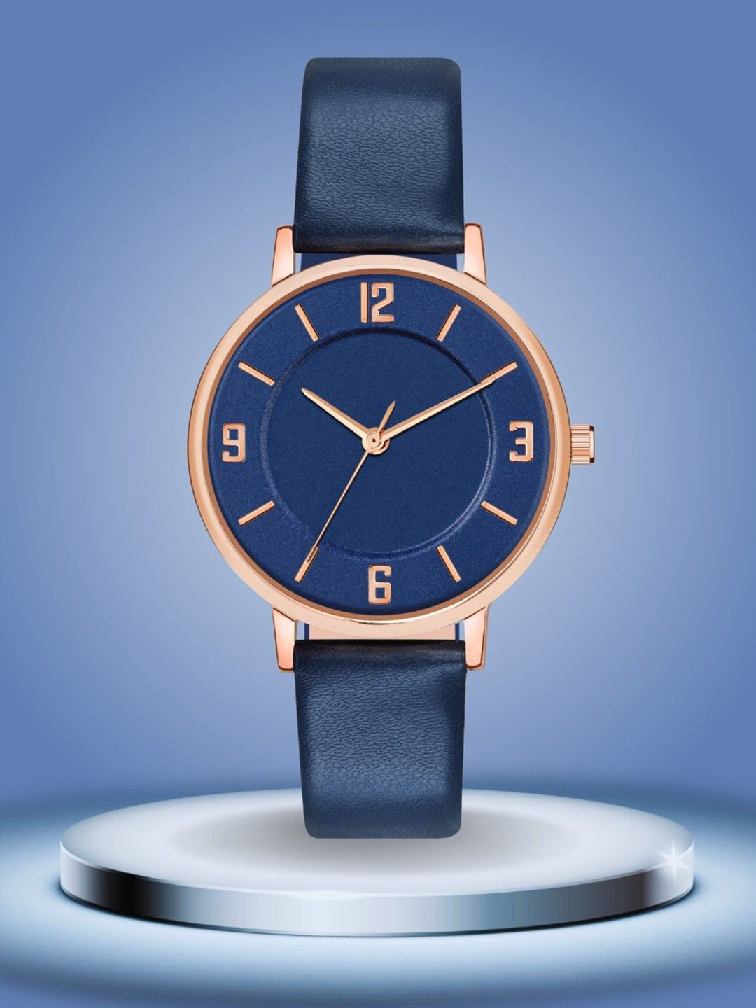 ON TIME OCTUS Women Brass Dial & Straps Analogue Watch MT-395 BLUE