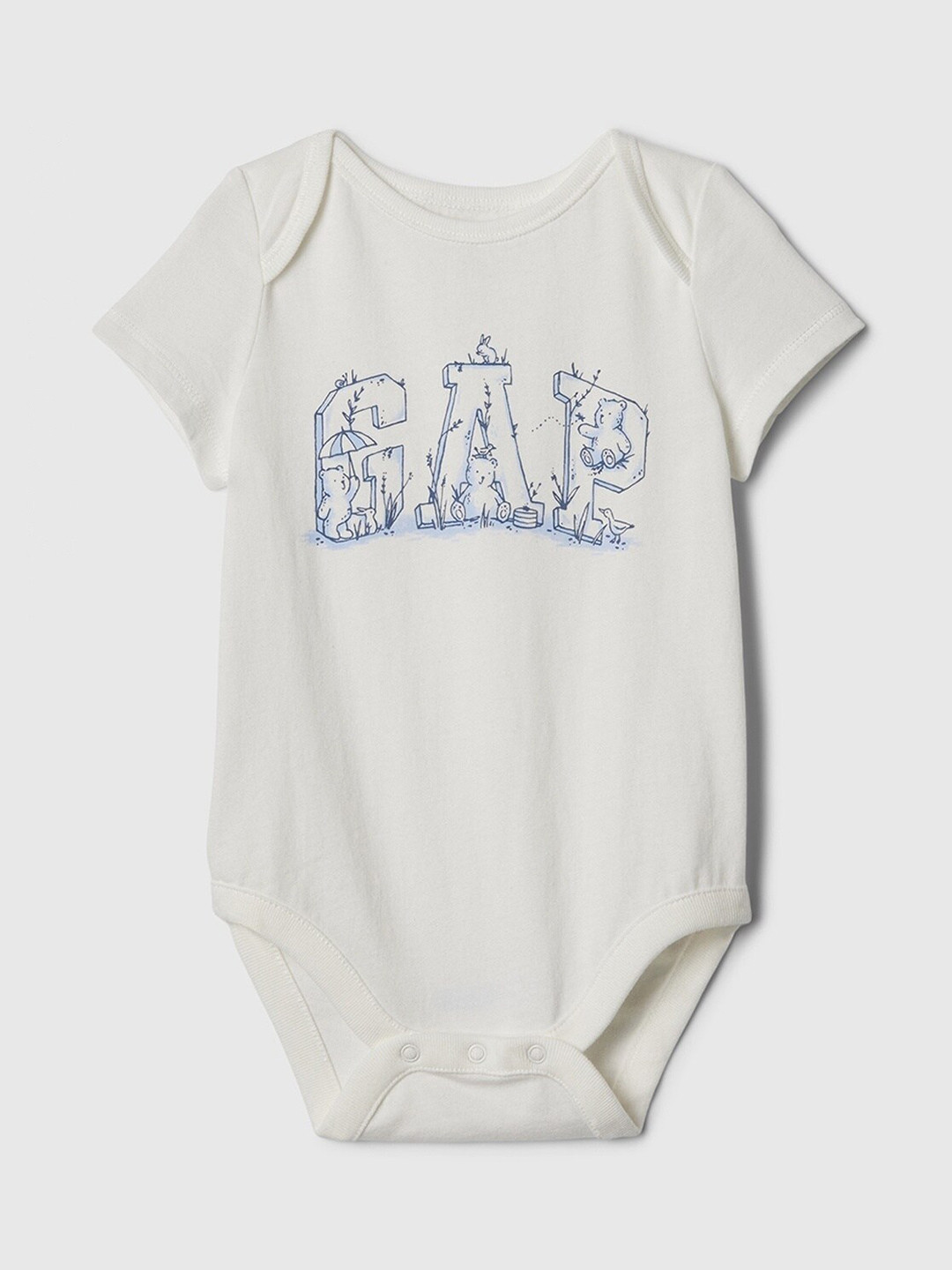 GAP Infant Kids Organic Cotton Brand Logo Printed Bodysuit