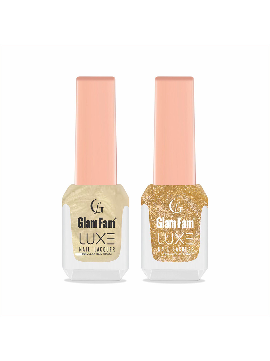 GlamFam Set Of 2 Glossy Finish Luxe Nail Lacquer- 12 ml Each- Shade- 46 & 54