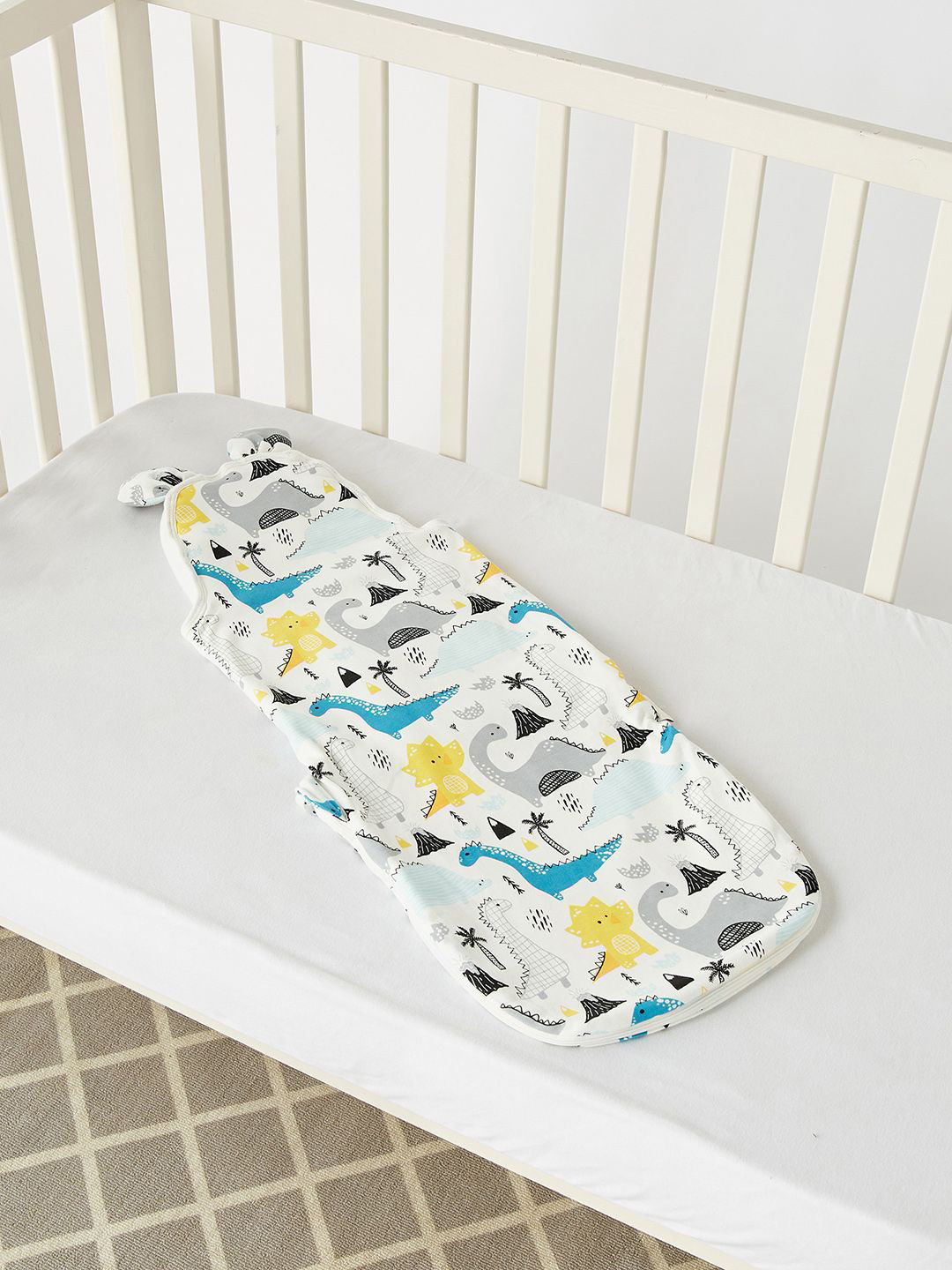 Juniors by Babyshop Infants Printed Pure Cotton Sleeping Bag With Wrap & Pillow