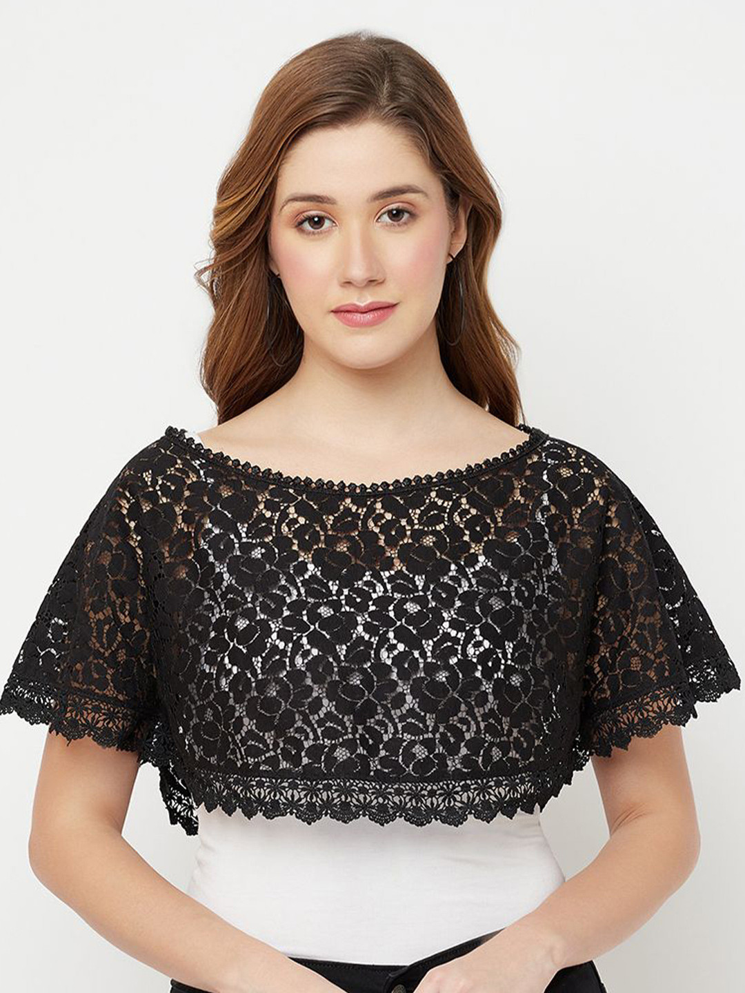 The Roadster Lifestyle Co Self Design Boat Neck Waterfall Shrug