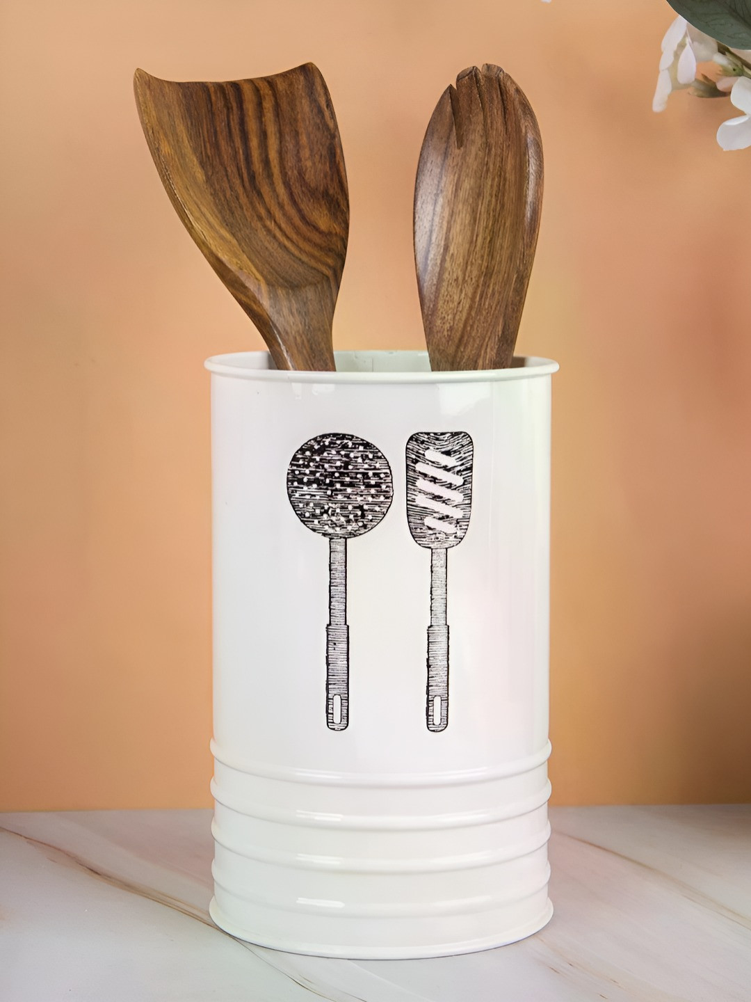 Homspurts Utility Holder Printed Cutlery Holder