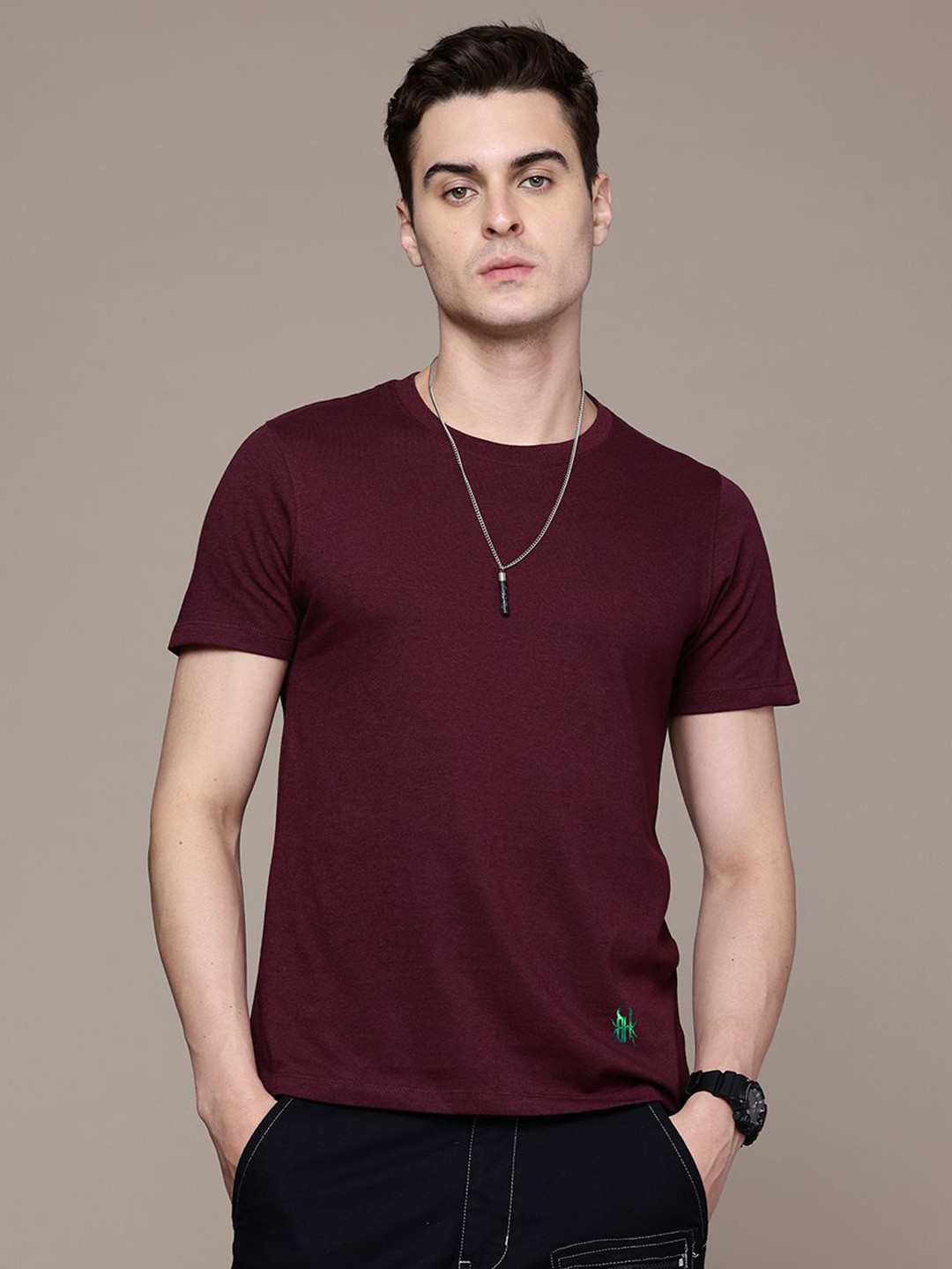 THE BEETEL HOUSE Men Cotton Round Neck T-shirt