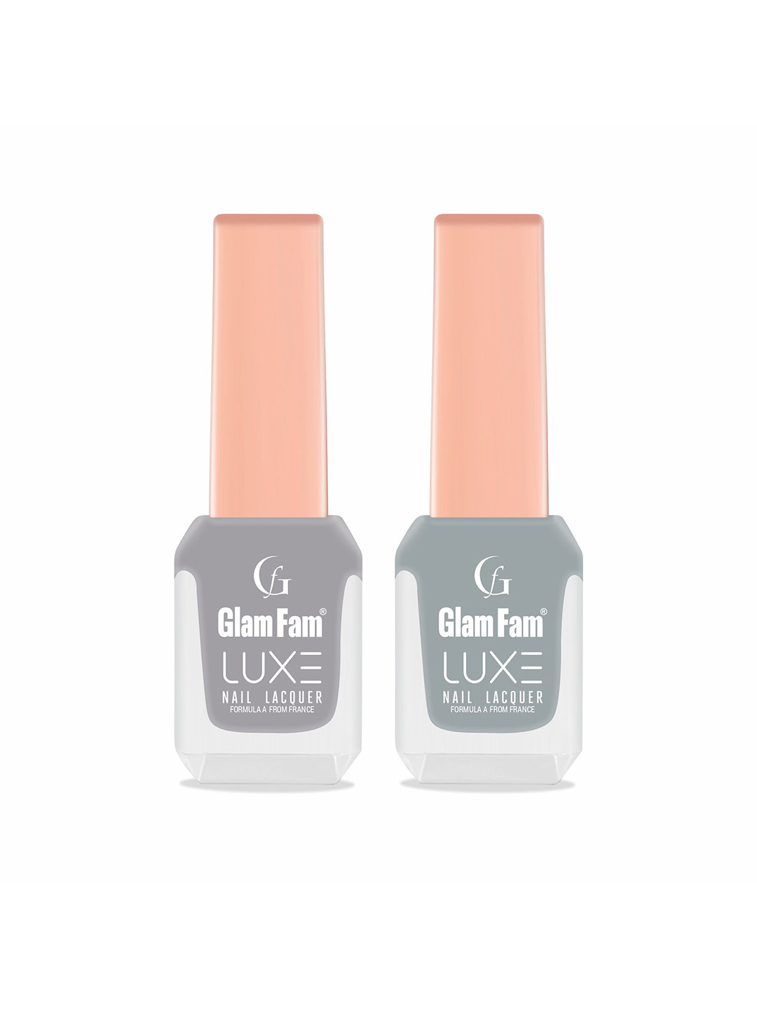 GlamFam Set Of 2 Glossy Finish Luxe Nail Lacquer- 12 ml Each- Shade- 21 & 34