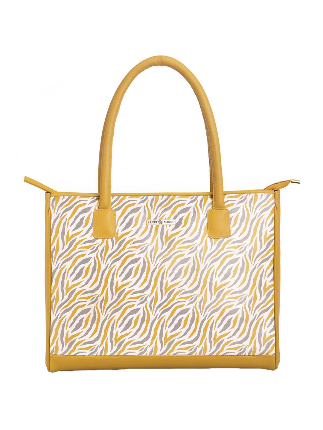 Sacci Mucci Printed Handheld Bag with Tasselled