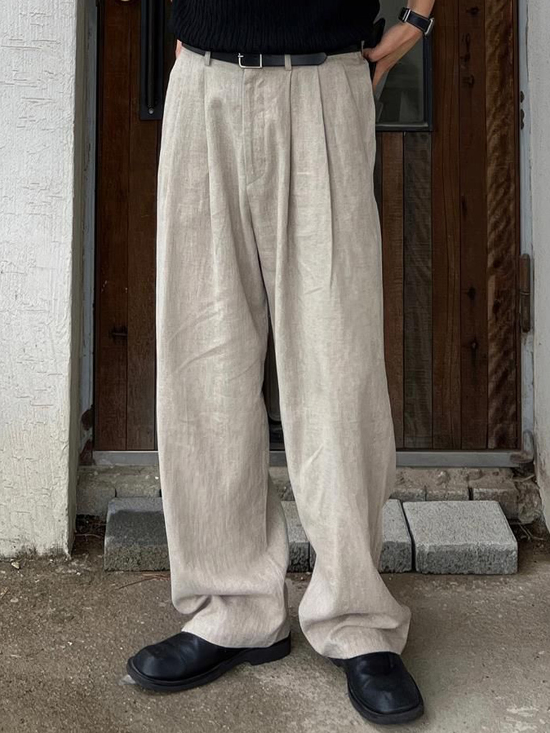 HERE&NOW Men Solid Regular Trousers