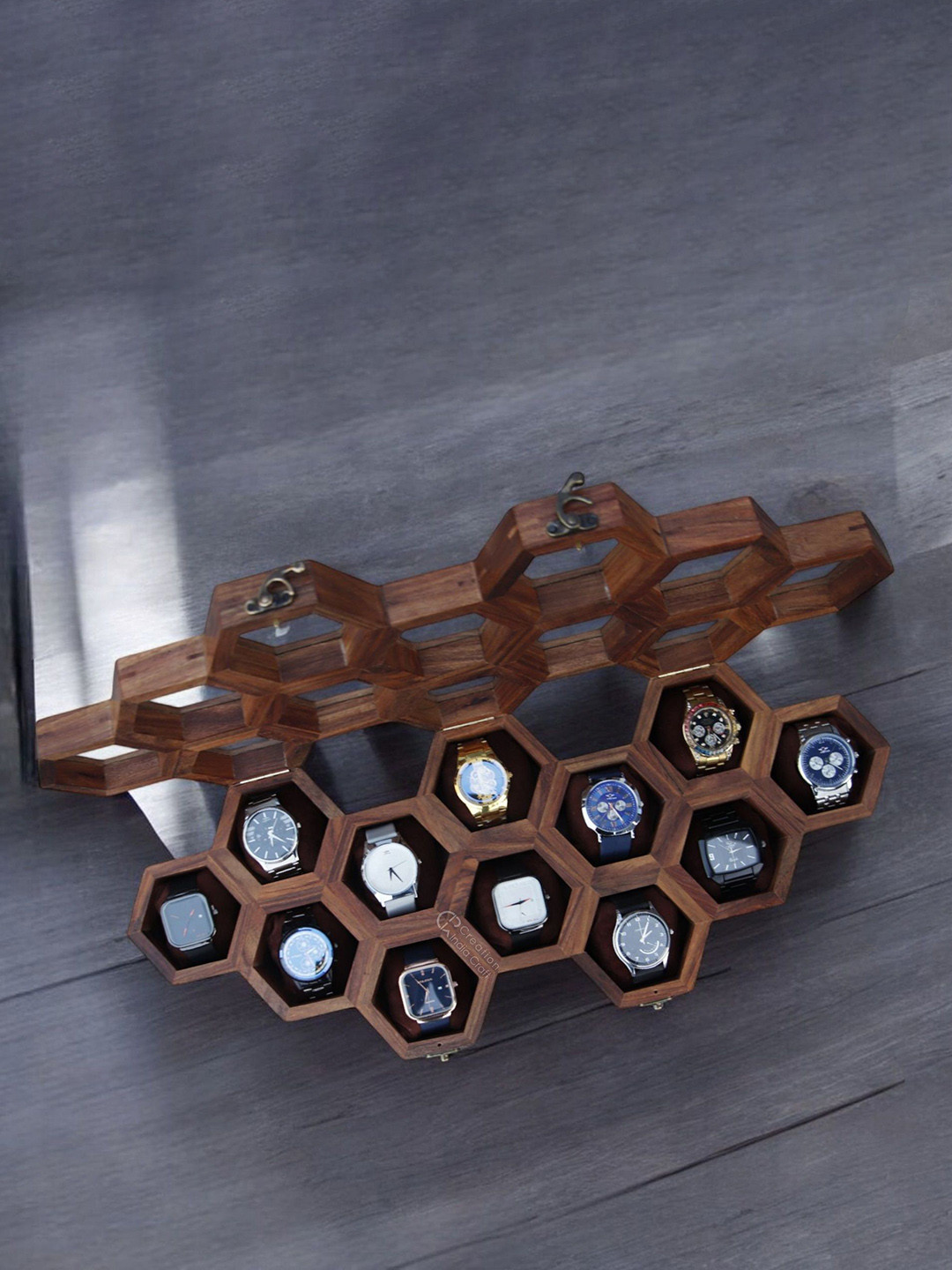 Creation India Craft Brown Wooden Vintage Watch Box