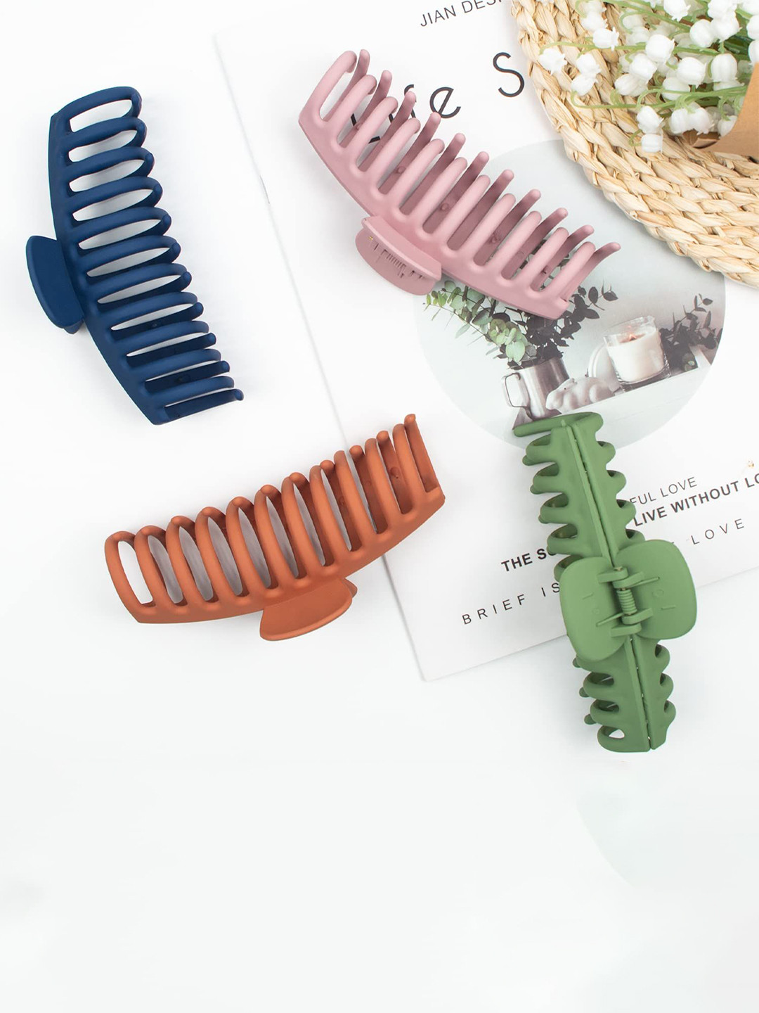 Softwrap Set of 4 Claw Clip Matte Finish