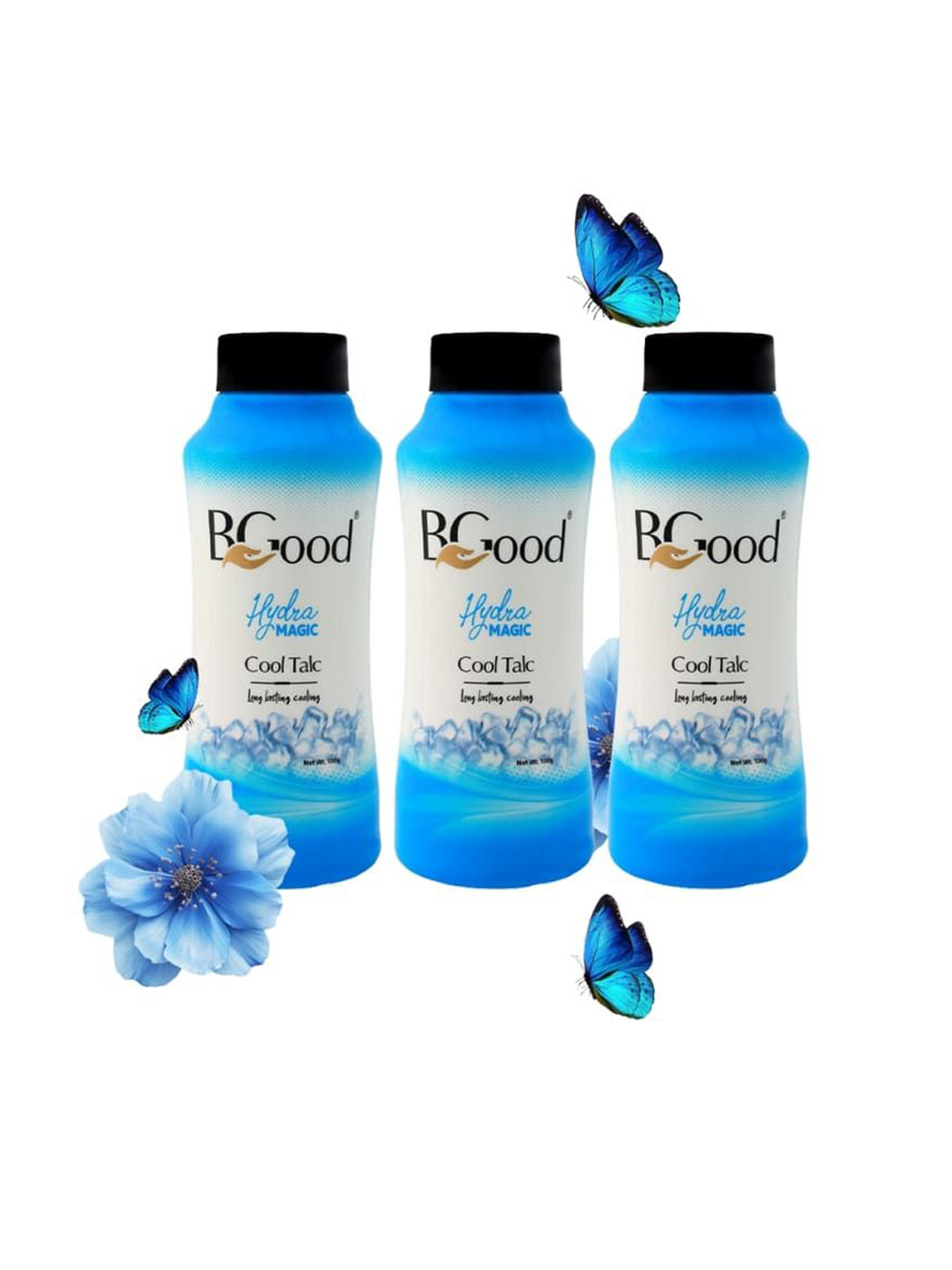 Bgood Set Of 3 Hydra Magic Cool Long Lasting Talcum Powder- 100 g Each