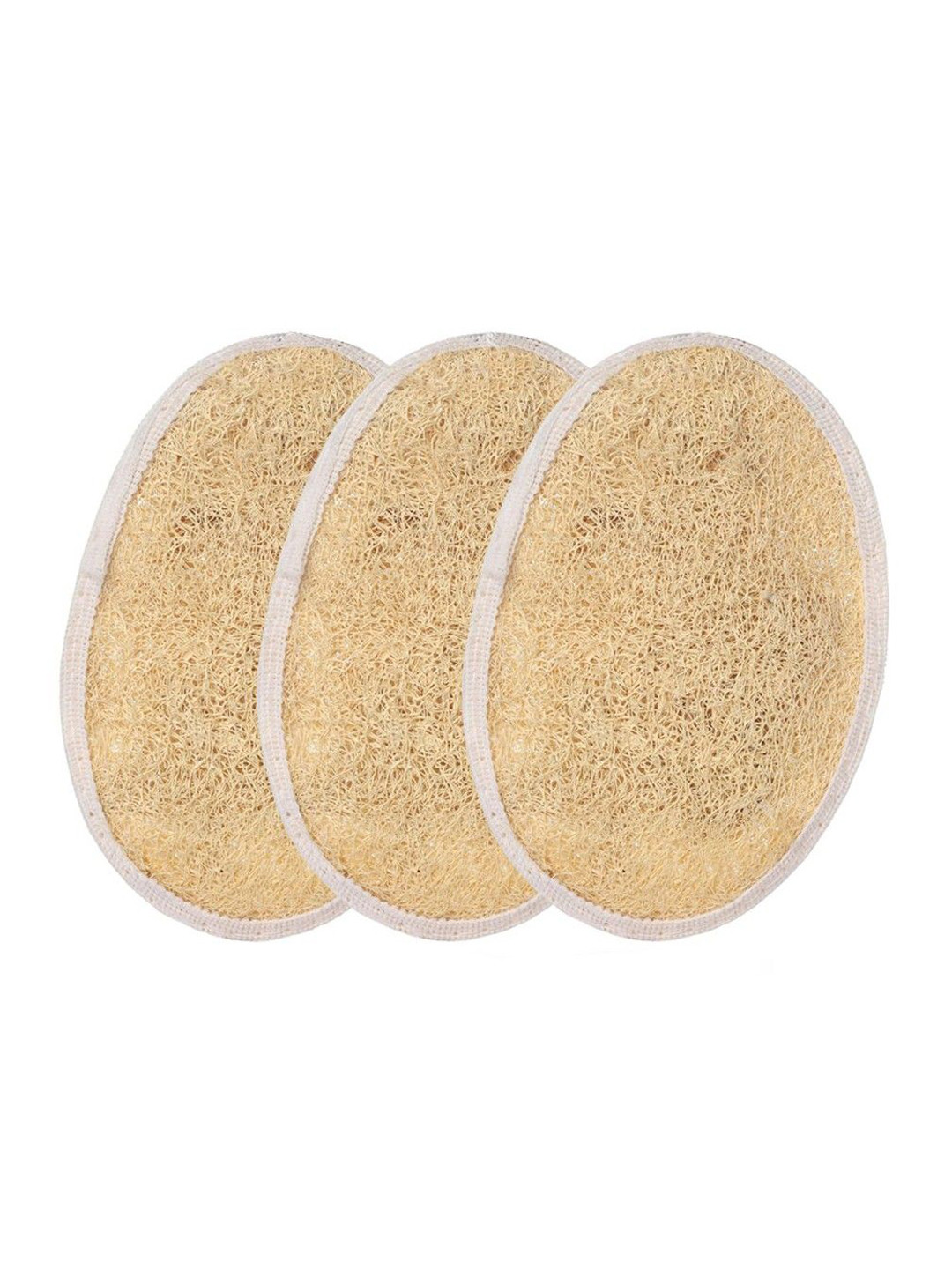 Sizi Set of 3 Pure Natural Sun Dried Bath Loofah Scrubber