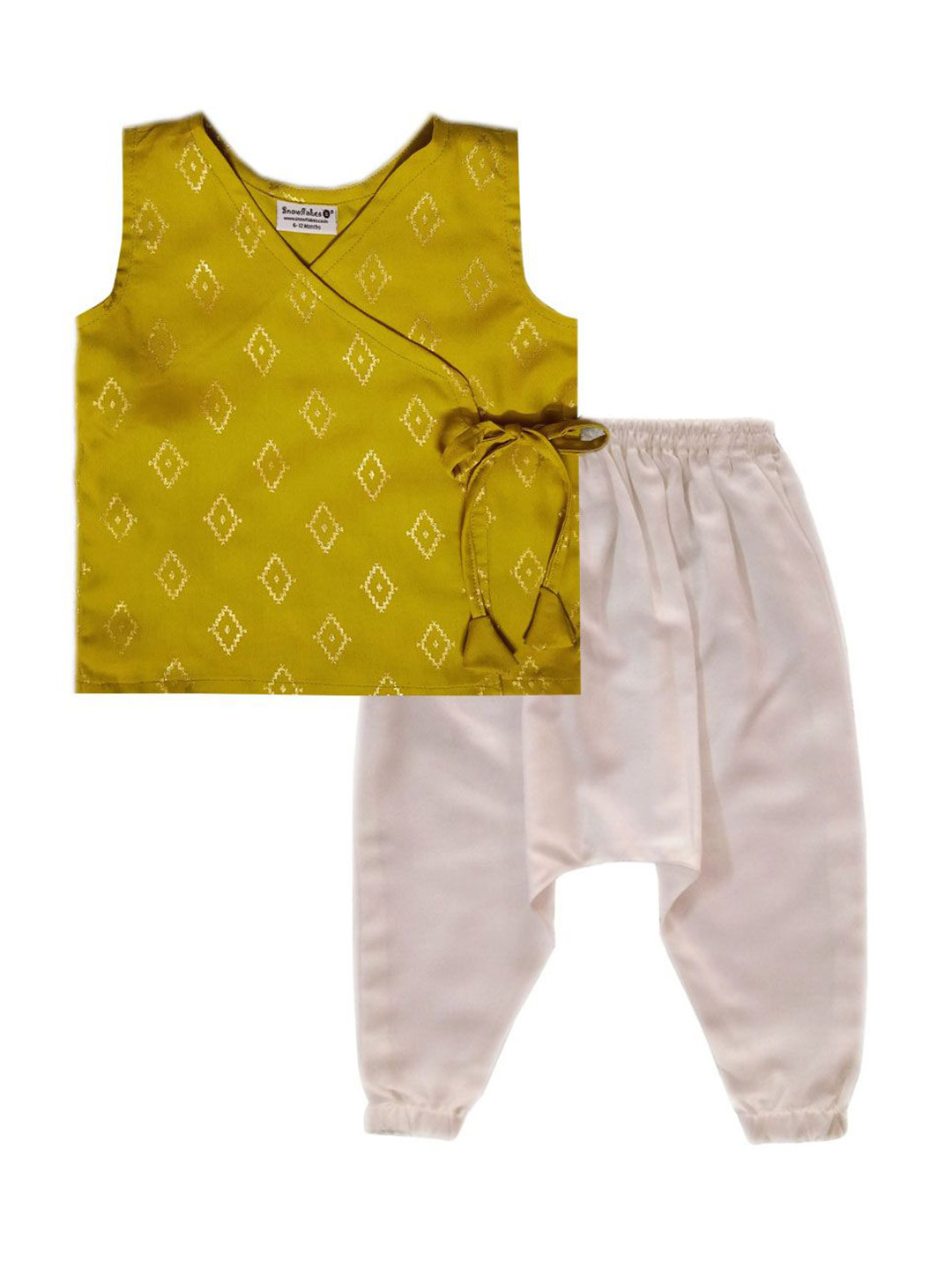 SNOWFLAKES Kids Printed Jabla Top With Harem Pant