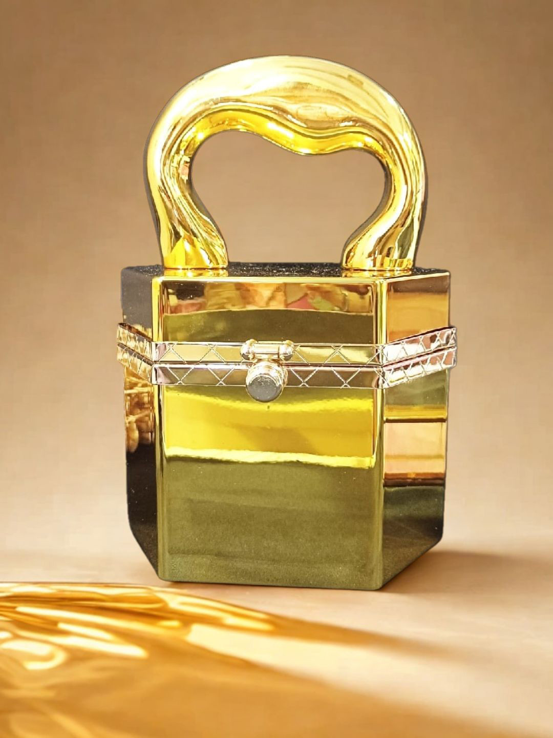 J & C Fashion Arena Hexagon Shaped Box Clutch