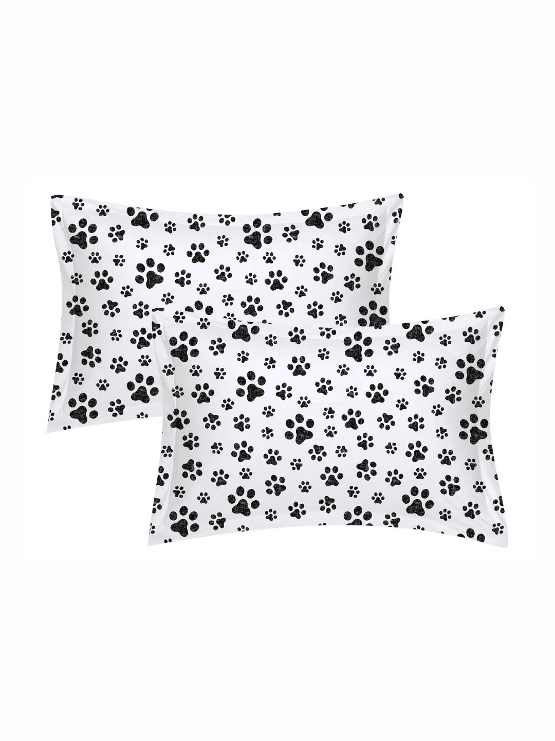 Cotton Candy Black & White 2 Pieces Abstract Pure Cotton Rectangle Pillow Covers