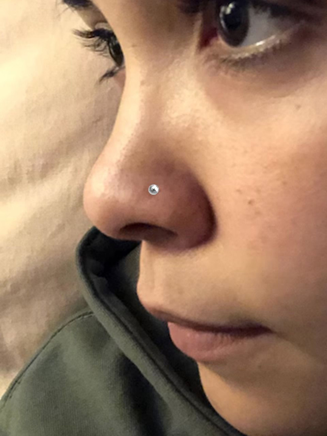 Sangria 925 Sterling Silver Mini Dot Shaped Piercing Stud Nosepin