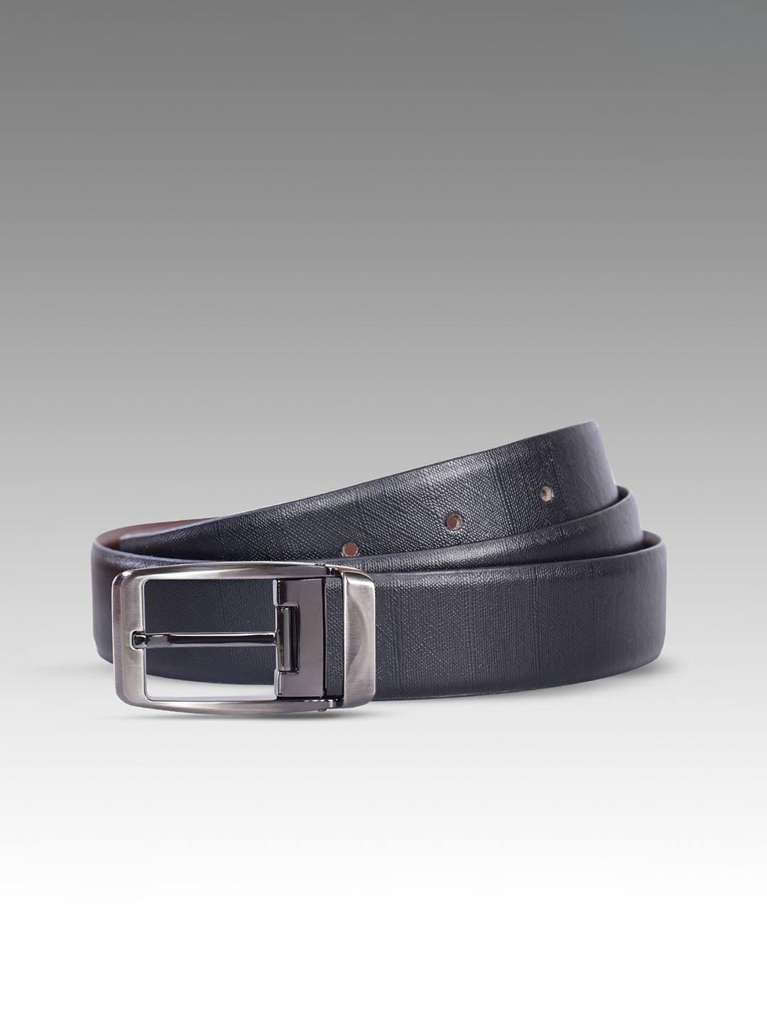 LONGHORNS D-DILI Men Textured Leather Reversible Formal Belt