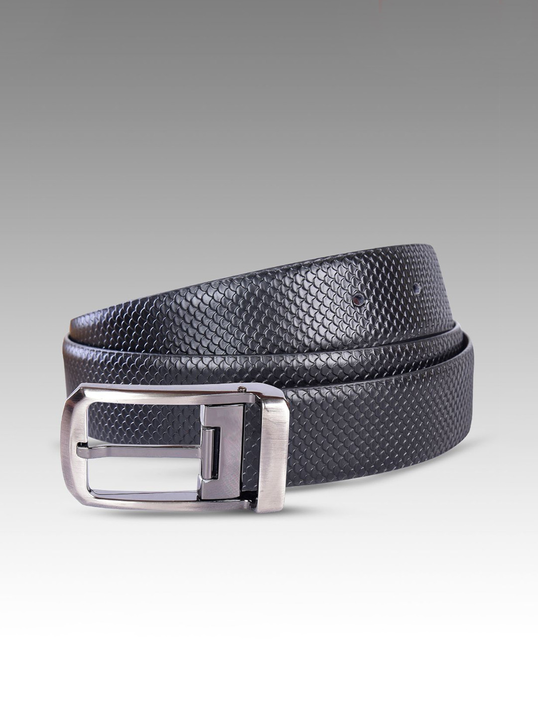 LONGHORNS D-LIMA Men Textured Leather Reversible Formal Belt