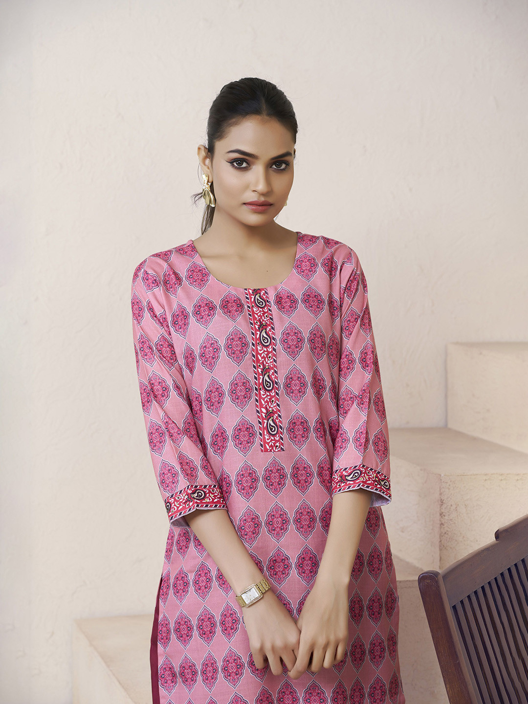 SHREE LAXMINARAYAN EXPORT Printed Calf-Length Kurta