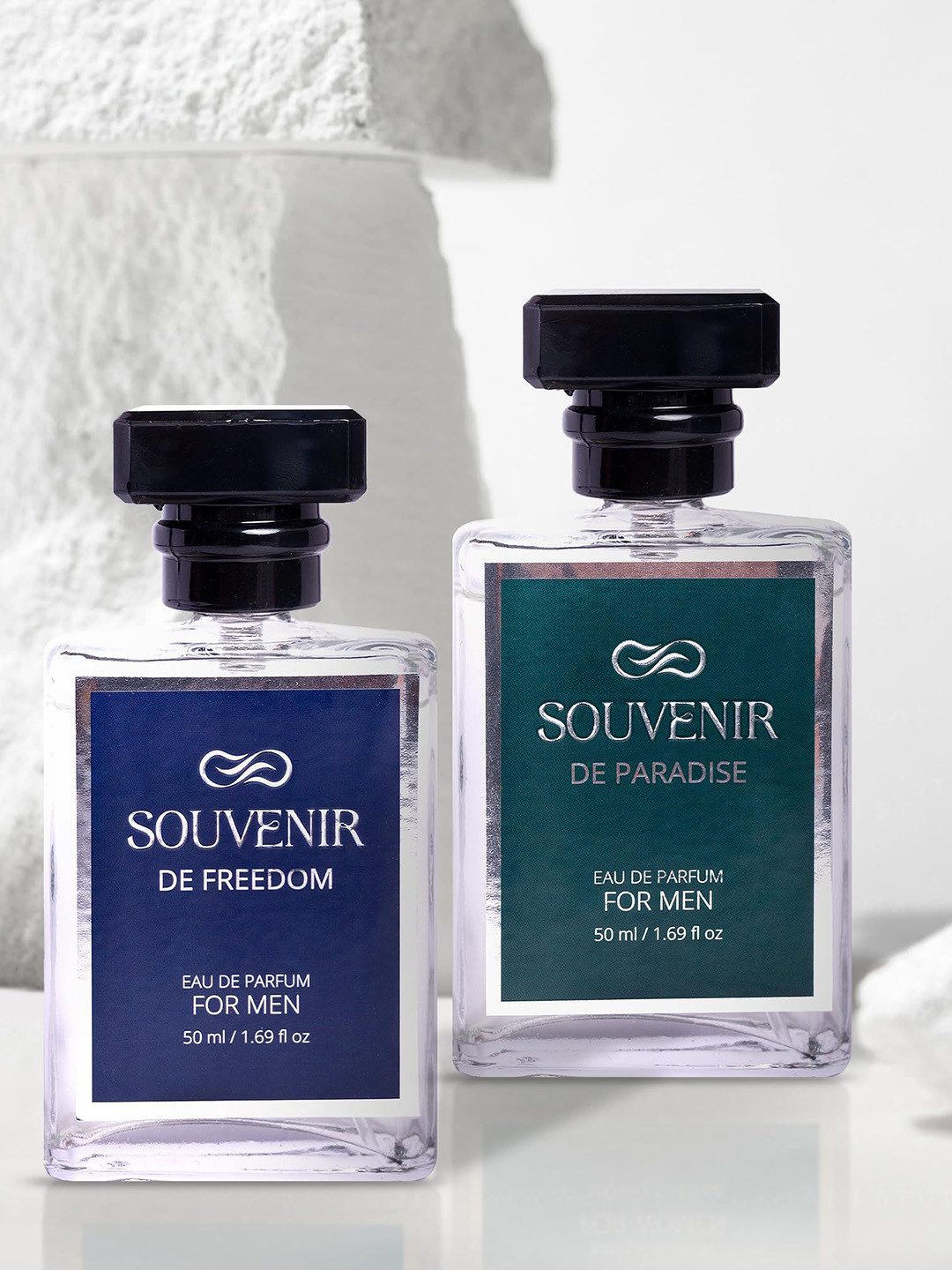 Souvenir Men Set Of 2 De Paradise & De Freedom Long Lasting Eau De Parfum - 50 ml Each