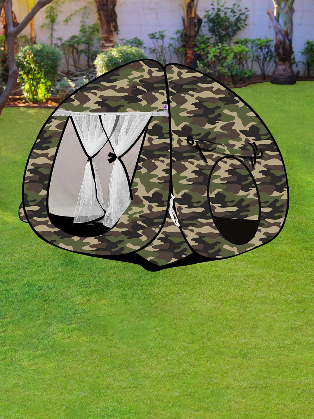 Silver Shine Printed Foldable Play Tent