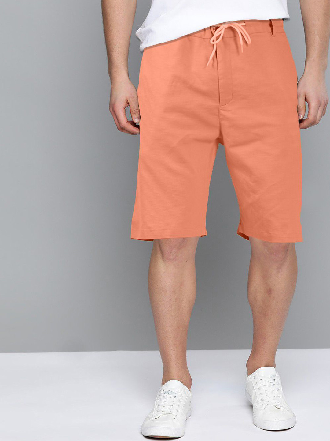 CVC Men Solid Regular Fit Cotton Knee Length Shorts